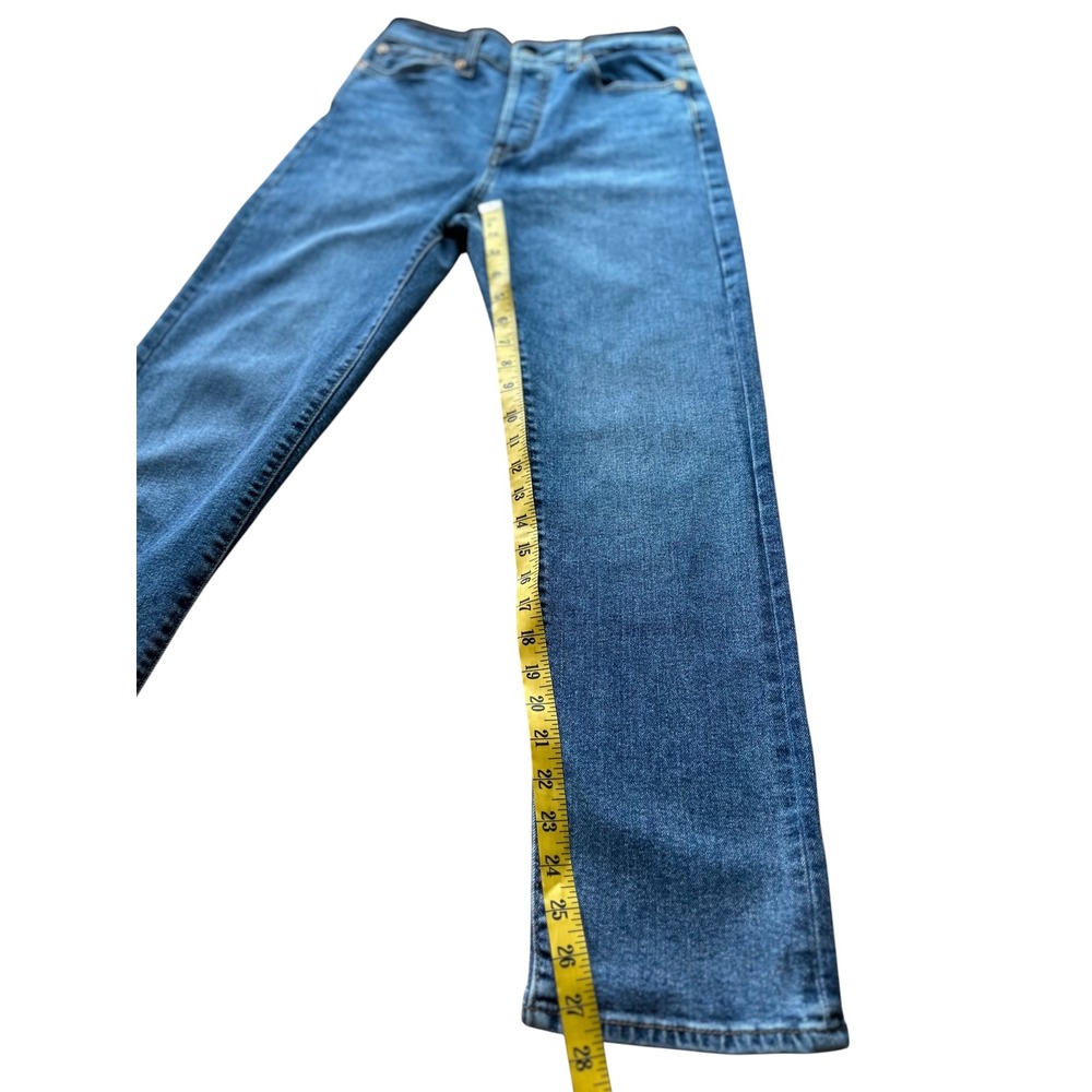 Levis Wedgie Straight High Rise Button Fly Jeans Medium Wash Blue Size 27 - Picture 8 of 8